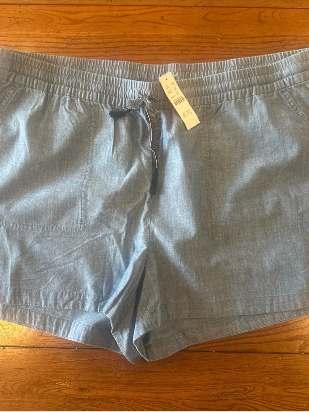J.Crew Seaside Chambray Drawstring/ Pull-on Women’s XXL Blue Shirts NEW